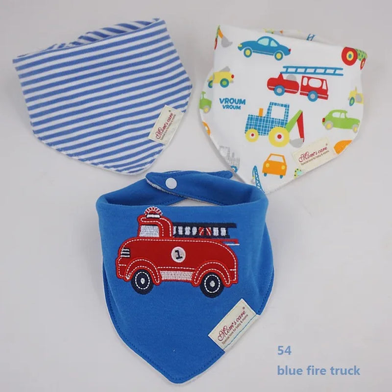 "Adorable Baby Bib Bandana Set - 3-Pack in Various Styles for Boys and Girls! Perfect for Keeping Your Little One Clean and Stylish (KF025)"