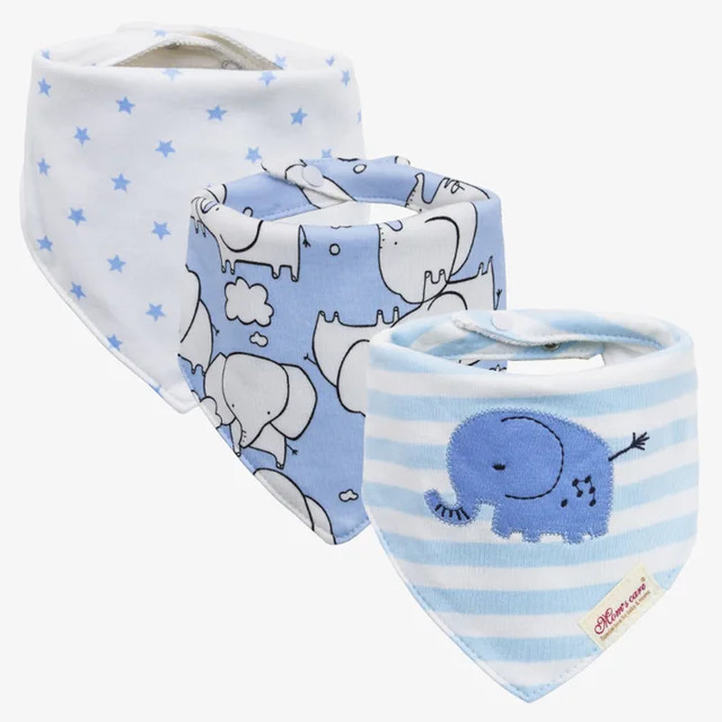 "Adorable Baby Bib Bandana Set - 3-Pack in Various Styles for Boys and Girls! Perfect for Keeping Your Little One Clean and Stylish (KF025)"