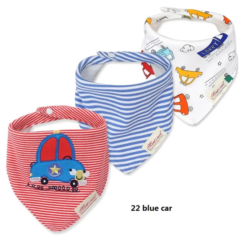 "Adorable Baby Bib Bandana Set - 3-Pack in Various Styles for Boys and Girls! Perfect for Keeping Your Little One Clean and Stylish (KF025)"