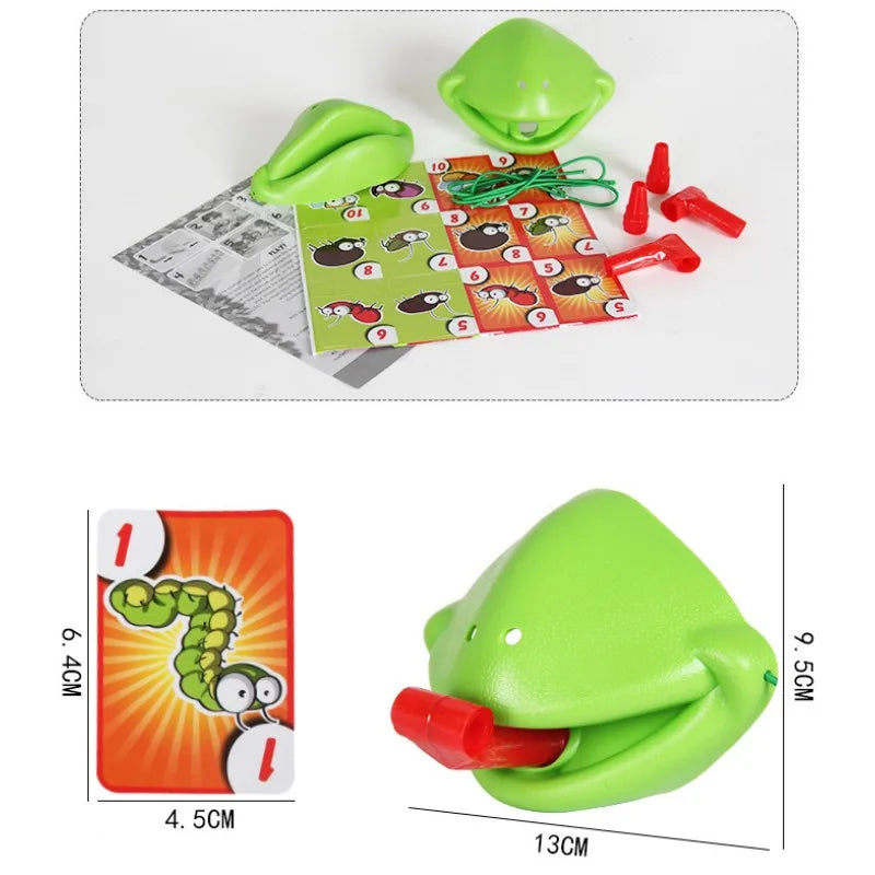 Chameleon Lizard Mask Board Game Set for Children's Birthday Party - Funny Desktop Game with Wagging Tongue Feature