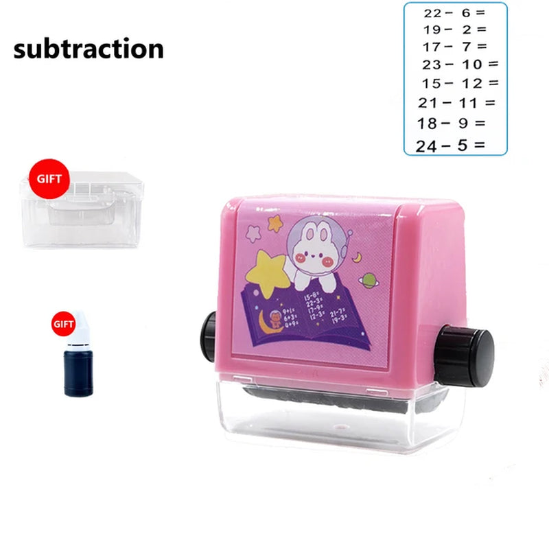 "Math Practice Number Rolling Stamp: Addition and Subtraction Questions within 100"