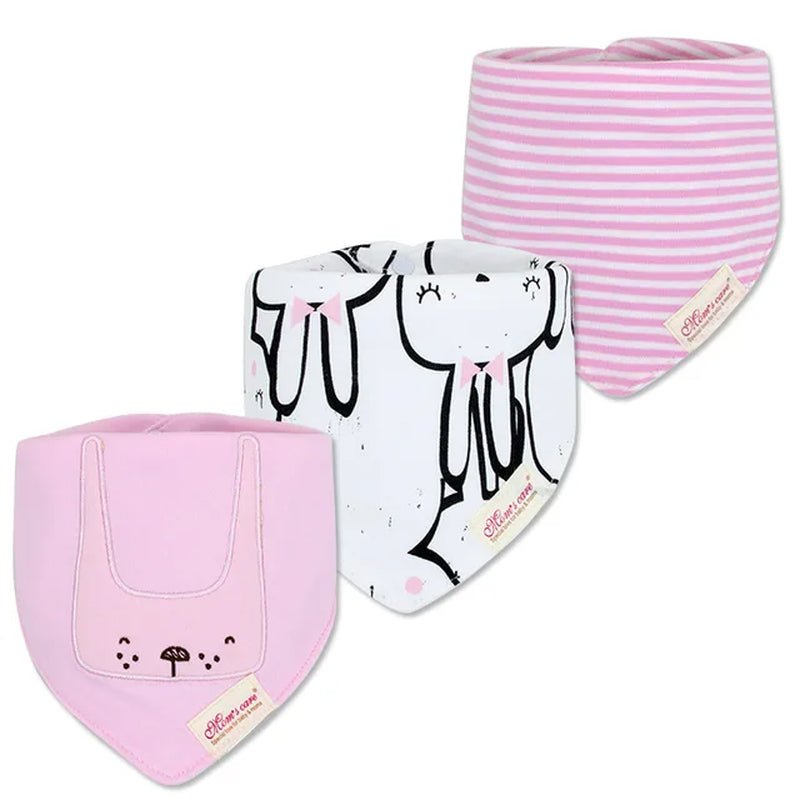 "Adorable Baby Bib Bandana Set - 3-Pack in Various Styles for Boys and Girls! Perfect for Keeping Your Little One Clean and Stylish (KF025)"