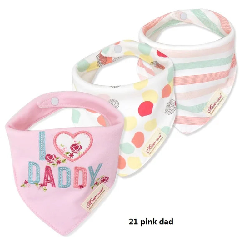 "Adorable Baby Bib Bandana Set - 3-Pack in Various Styles for Boys and Girls! Perfect for Keeping Your Little One Clean and Stylish (KF025)"