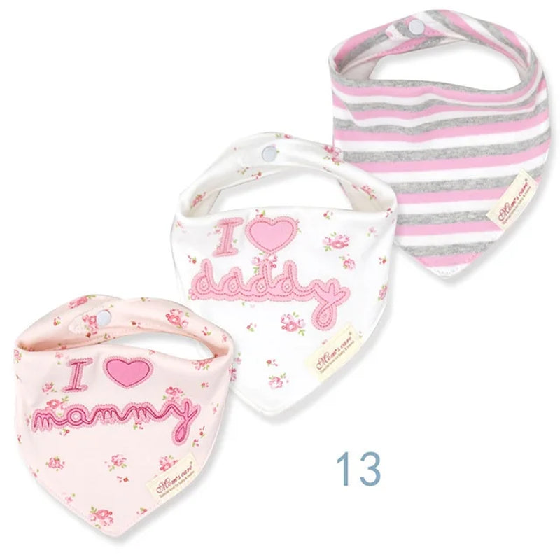 "Adorable Baby Bib Bandana Set - 3-Pack in Various Styles for Boys and Girls! Perfect for Keeping Your Little One Clean and Stylish (KF025)"