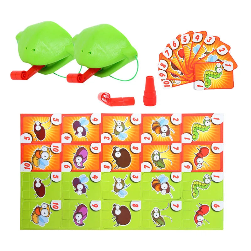 Chameleon Lizard Mask Board Game Set for Children's Birthday Party - Funny Desktop Game with Wagging Tongue Feature