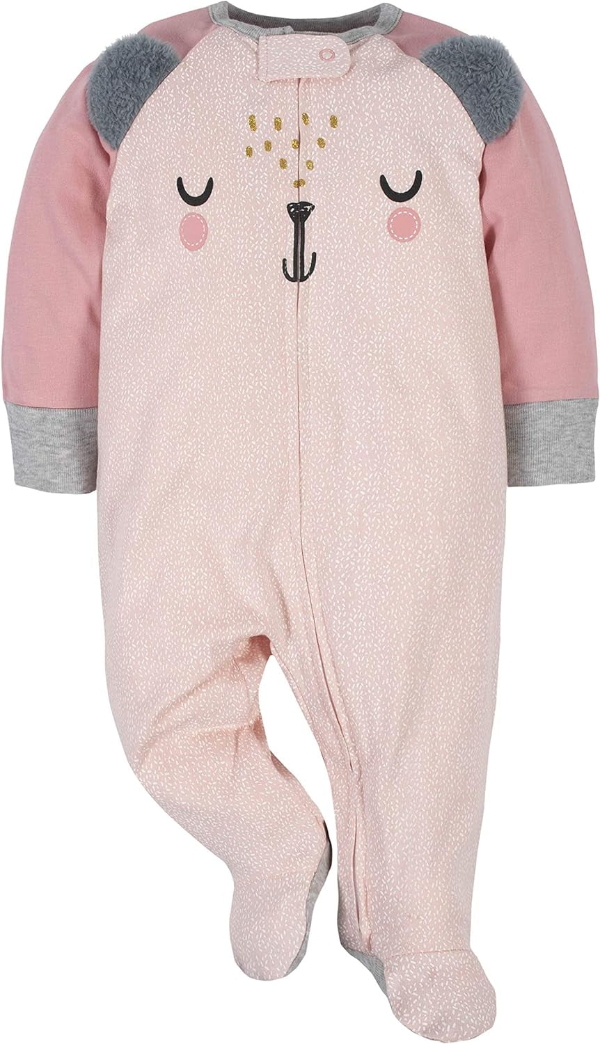 "Sweet Dreams Baby-Girls Sleep 'N Play Footie 4-Pack - Cozy and Adorable!"